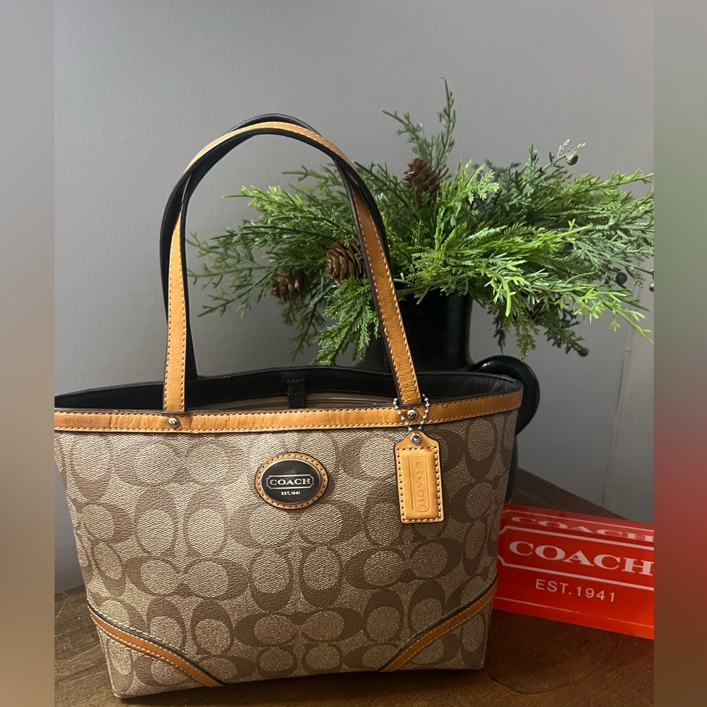 Coach Mini Peyton Signature C Tote Bag